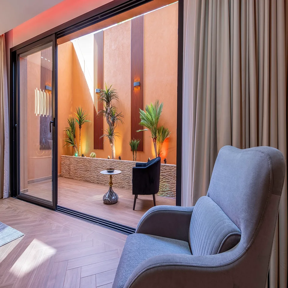 Le patio vu de la suite