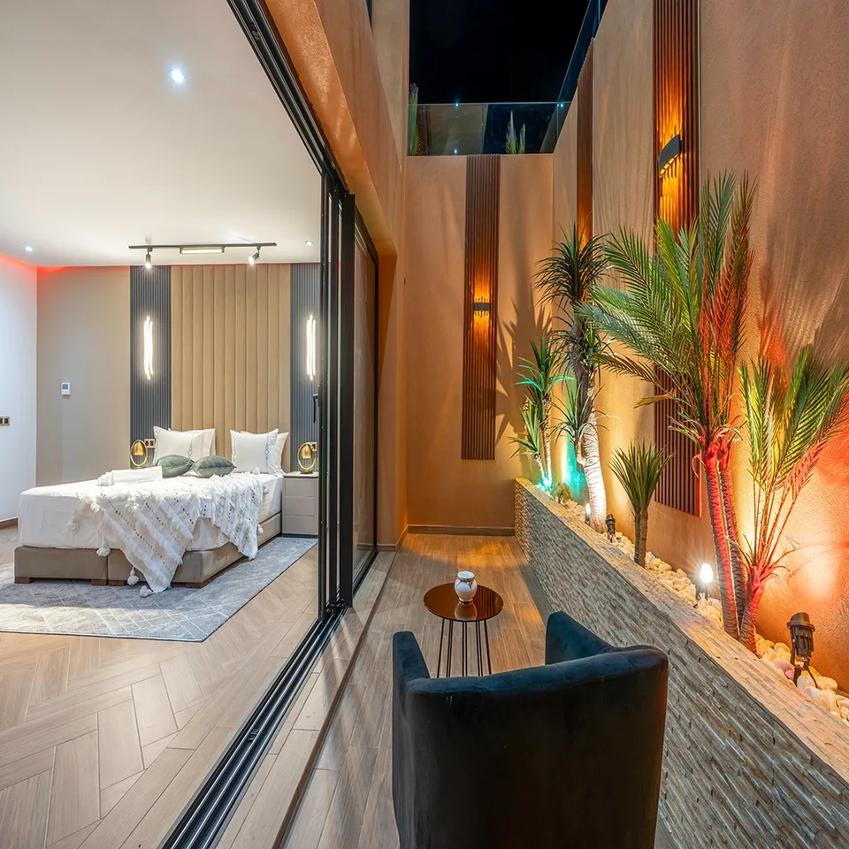 Une suite et son patio planté